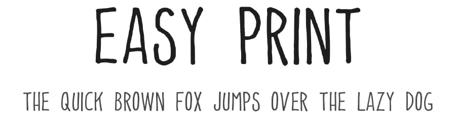 Easy Print by Shelley Evans — Script Handwritten Font