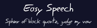 Easy Speech by Jean-Jacques Morello — Script Handwritten Font — thumbnail 2