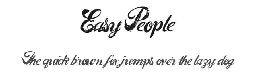 Easy People by Xerographer Fonts — Script Handwritten Font