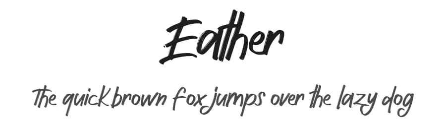 Eather by Vunira Design — Script Handwritten Font