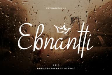 Ebnantti Script Font by relationscript12 — Script Handwritten Font — thumbnail 1