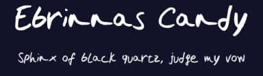 Ebrinnas Candy by yasssbychance — Script Handwritten Font — thumbnail 2