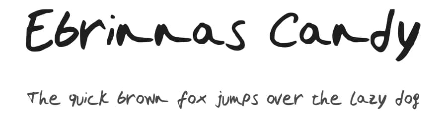 Ebrinnas Candy by yasssbychance — Script Handwritten Font