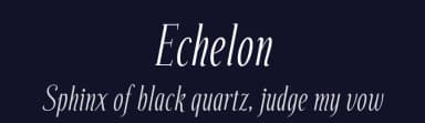 Echelon by Typodermic Fonts — Serif Font — thumbnail 2