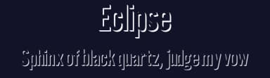 Eclipse by KC Fonts — Sans Serif Font — thumbnail 2