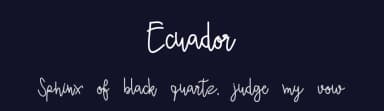 Ecuador by fontsme — Script Handwritten Font — thumbnail 2