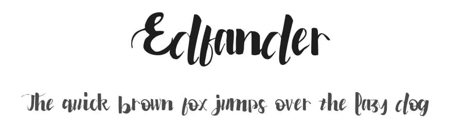 Edfander by Mariyana — Script Handwritten Font