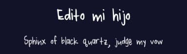 Edito mi hijo by jude 22 — Script Handwritten Font — thumbnail 2