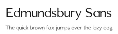 Edmundsbury Sans by Steve Gardner — Sans Serif Font — thumbnail 1