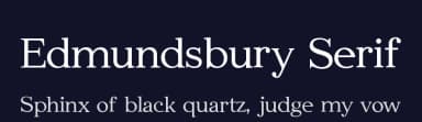 Edmundsbury Serif by Steve Gardner — Serif Font — thumbnail 2