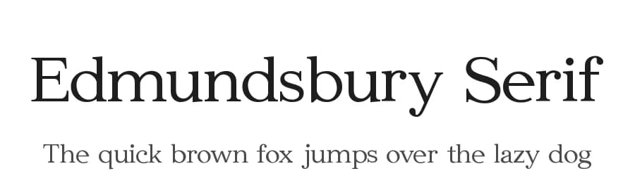 Edmundsbury Serif by Steve Gardner — Serif Font