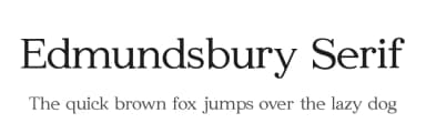 Edmundsbury Serif by Steve Gardner — Serif Font — thumbnail 1