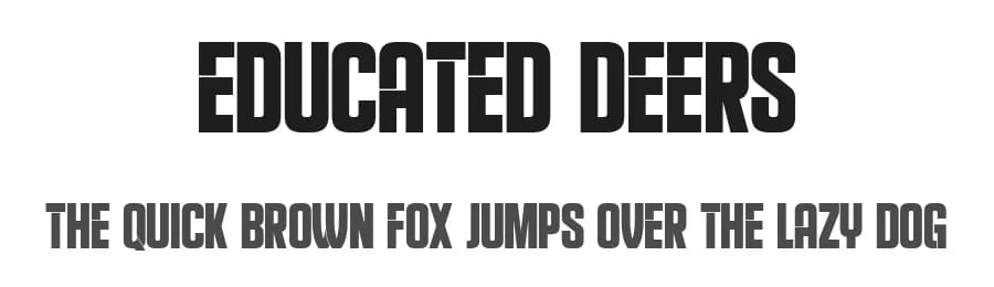 Educated Deers by Vladimir Nikolic — Sans Serif Font