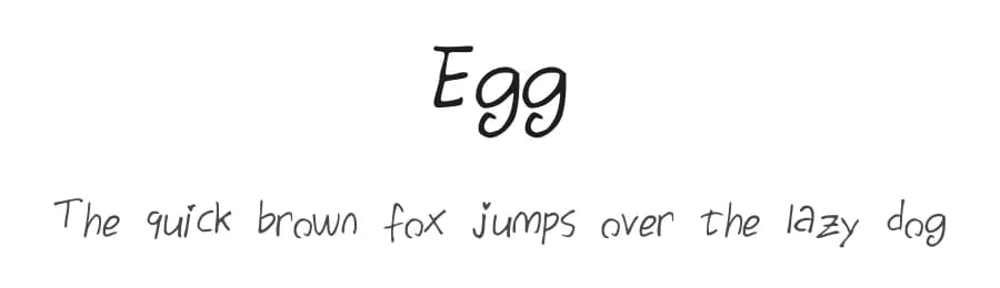 Egg by Zemma — Script Handwritten Font