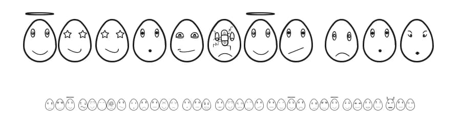 Eggfaces TFB by zanatlija — Dingbats Font