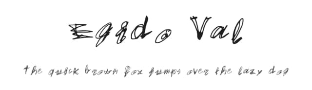 Egido Val by Raúl Egido Val — Script Handwritten Font