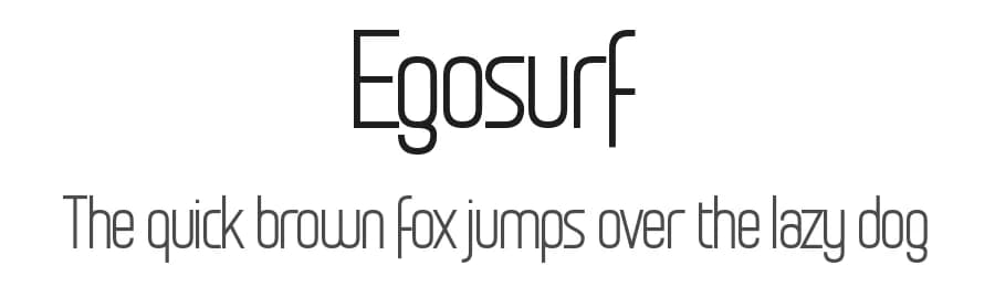 Egosurf by Chequered Ink — Sans Serif Font