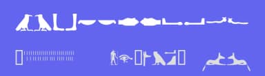 Egyptian Hieroglyphs Silhouette by Lene Arensdorff — Dingbats Font — thumbnail 3