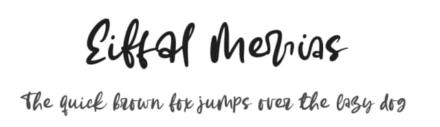 Eiffal Merrias by AZ Std — Script Handwritten Font