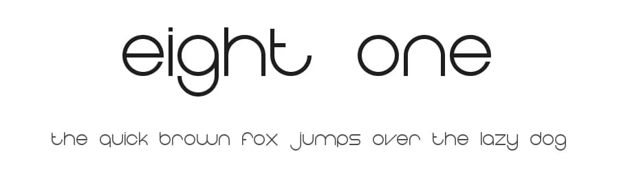 Eight One by Jerry Hodge — Sans Serif Font