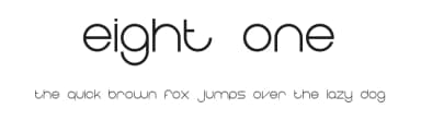 Eight One by Jerry Hodge — Sans Serif Font — thumbnail 1