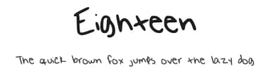 Eighteen by Scarlett — Script Handwritten Font — thumbnail 1