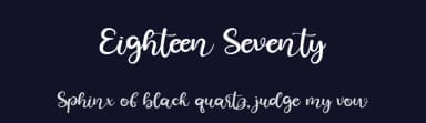 Eighteen Seventy by Winarko — Script Handwritten Font — thumbnail 2