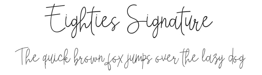 Eighties Signature by Airotype — Script Handwritten Font