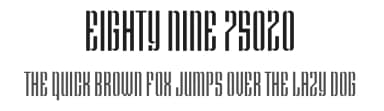 Eighty Nine 75020 by Damien Gosset — Sans Serif Font — thumbnail 1