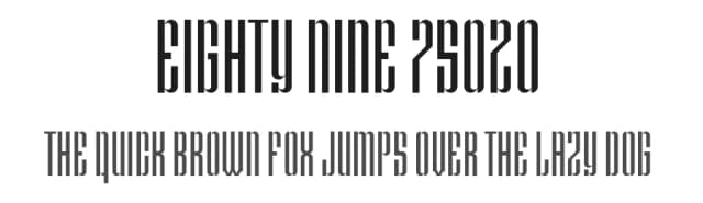 Eighty Nine 75020 by Damien Gosset — Sans Serif Font