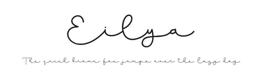 Eilya by Aisyah — Script Handwritten Font