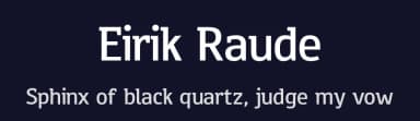 Eirik Raude by Peter Wiegel — Sans Serif Font — thumbnail 2