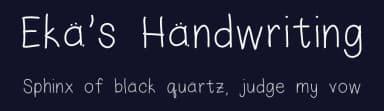 Eka's Handwriting by Eka Becoñado — Script Handwritten Font — thumbnail 2