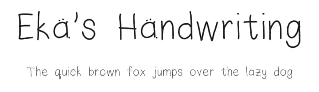 Eka's Handwriting by Eka Becoñado — Script Handwritten Font