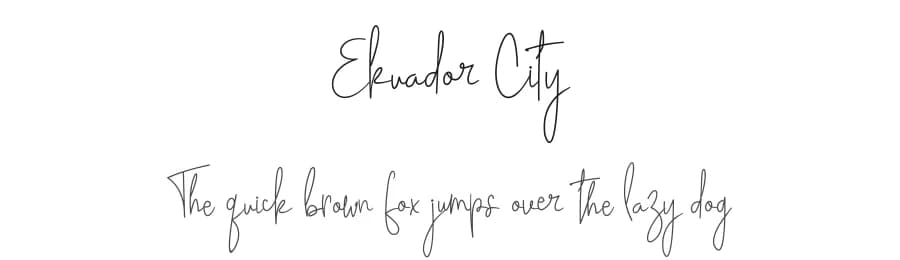 Ekuador City by Pidco Art — Script Handwritten Font
