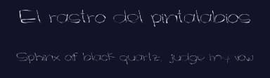 El rastro del pintalabios by Maria Villarreal — Script Handwritten Font — thumbnail 2