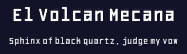 El Volcan Mecana by Fabio Ares — Sans Serif Font — thumbnail 2