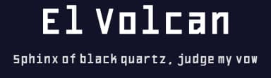 El Volcan by Fabio Ares — Sans Serif Font — thumbnail 2