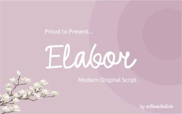 Elabor Font by visualide — Script Handwritten Font