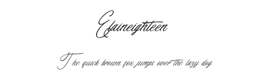 Elaineighteen by Thirtypath — Script Handwritten Font