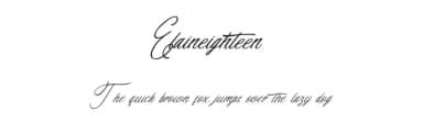 Elaineighteen by Thirtypath — Script Handwritten Font — thumbnail 1