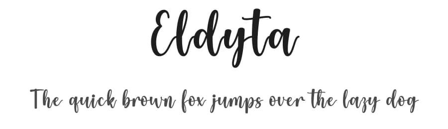 Eldyta by Wahyu Studio — Script Handwritten Font