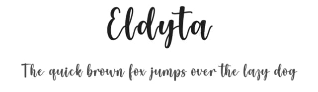 Eldyta by Wahyu Studio — Script Handwritten Font