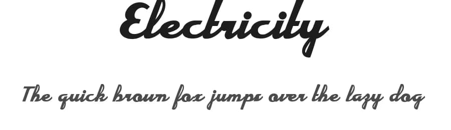 Electricity by Billy Argel Fonts ® — Script Handwritten Font