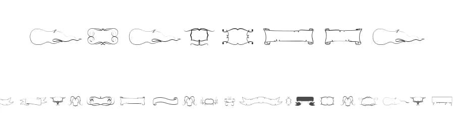 Elegance by dcoxy - Greg Medina — Dingbats Font