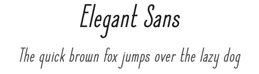 Elegant Sans by Royaltype — Sans Serif Font