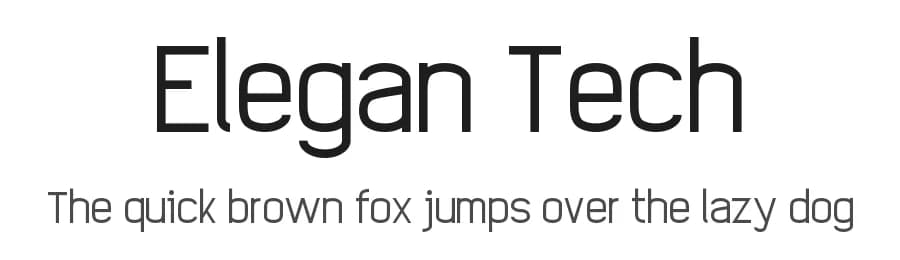 Elegan Tech by G3Typefaces — Sans Serif Font