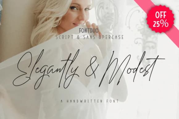 Elegantly & Modest Duo Font by varianskills — Script Handwritten Font