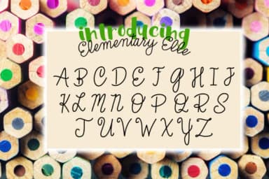 Elementary Elle Font by tabitha_beam — Script Handwritten Font — thumbnail 2