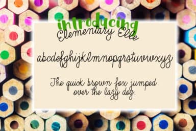 Elementary Elle Font by tabitha_beam — Script Handwritten Font — thumbnail 3
